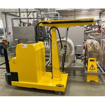 Grue d'atelier porte-à-faux motorisée à mât fixe et extension électrique 1000 kg