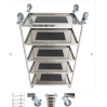 Chariot inox 5 plateaux - Manutention et stockage inox 304 Chariot inox 5 plateaux - Manutention et stockage inox 304