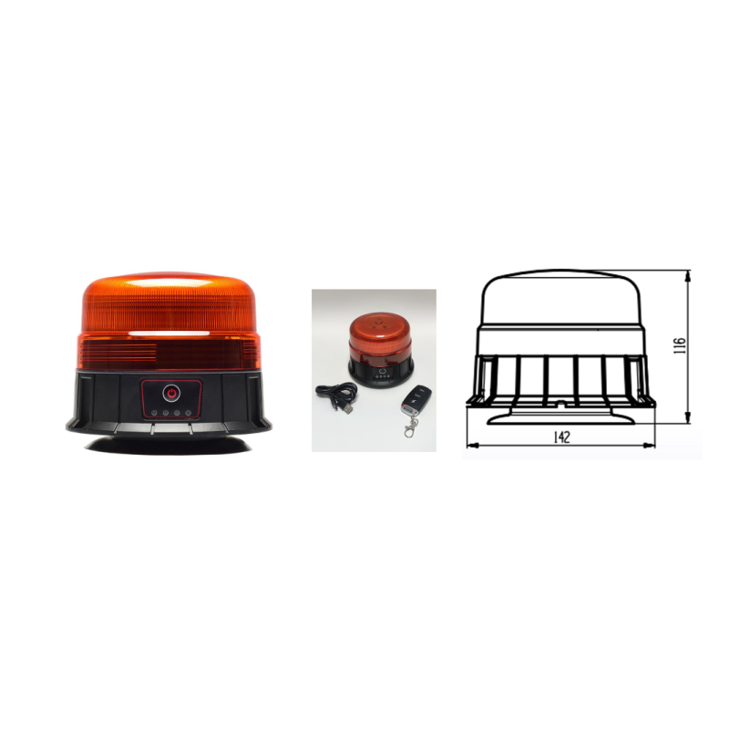 Gyrophare LED magnétique Rechargeable USB Gyrophare LED magnétique Rechargeable USB