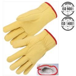 gants de manutention cuir fleur de bovin fourré acrylique 56GYPA