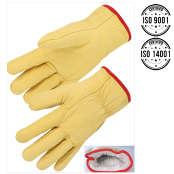 gants de manutention cuir fleur de bovin fourré acrylique 56GYPA