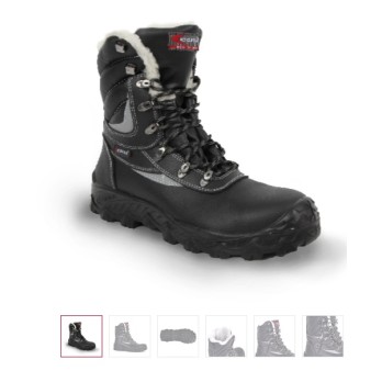 Bottes de sécurité doublées fourrure à lacets frigoriste FB70 Cofra New Barents
