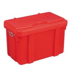 BAC A SABLE AVEC PELLE ROUGE POLYETHYLENE Sécurité anti incendie