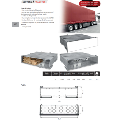 Coffre a palettes 24 palettes fixation sur chassis