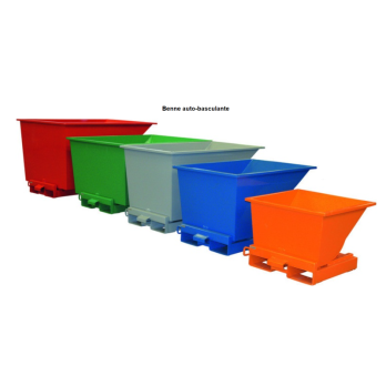 Benne à déchets auto basculante 150 LITRES