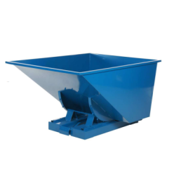 benne à déchets basculante fourreaux pour chariot élévateur 300 litres