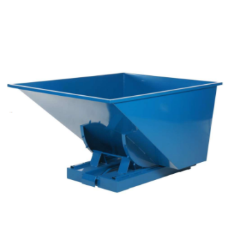 benne à déchets basculante fourreaux pour chariot élévateur 300 litres
