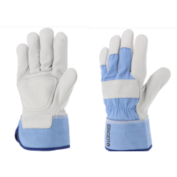 Gants docker cuir croute et renforts TYPE DOCKER grande manchette taille 10