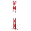 Barrière accordéon extensible sécurité rouge blanche mobile sur roulettes 3600 mm Barrière accordéon extensible sécurité rouge blanche mobile sur roulettes 3600 mm