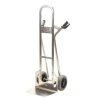 Diable de manutention en aluminium roues increvables charge 350 kg pelle large 450x300 mm