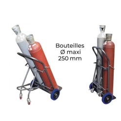 chariot diable manutention 2 bouteilles