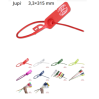 Scellé de sécurité plastique plombage des portes de camion diamètre 3.7 mmX290 mm avec insert métal autobloquant jupi