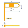 Barrière d'entrepôt modulaire - porte double battant ht 45cm