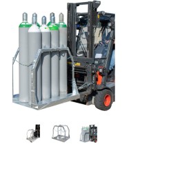 Chariot Palette pour 8 bouteilles de gaz SFP 8 diamètre 250 mm galvanisé à chaud