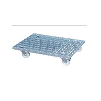 Boy de manutention chariot grillagé caillebotis roulant acier galvanisé
