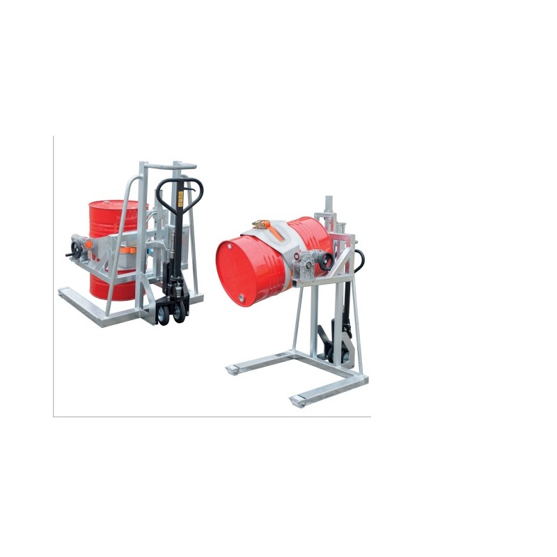 Transpalette Chariot élévateur pour lever et transporter des fûts métal ou plastique acier galvanisé ATEX Transpalette Chariot élévateur pour lever et transporter des fûts métal ou plastique acier galvanisé ATEX