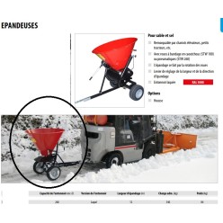 Épandeuse à sel ou sable grande capacité 260 litres