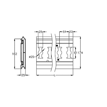 Réhausse aluminium avec rail acier intégré longueur 2M70 pour remorque camion