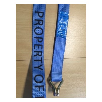 Sangle d'arrimage pour rail fourgon tendeur à levier longueur 5M00 et ancrages clips pour rail