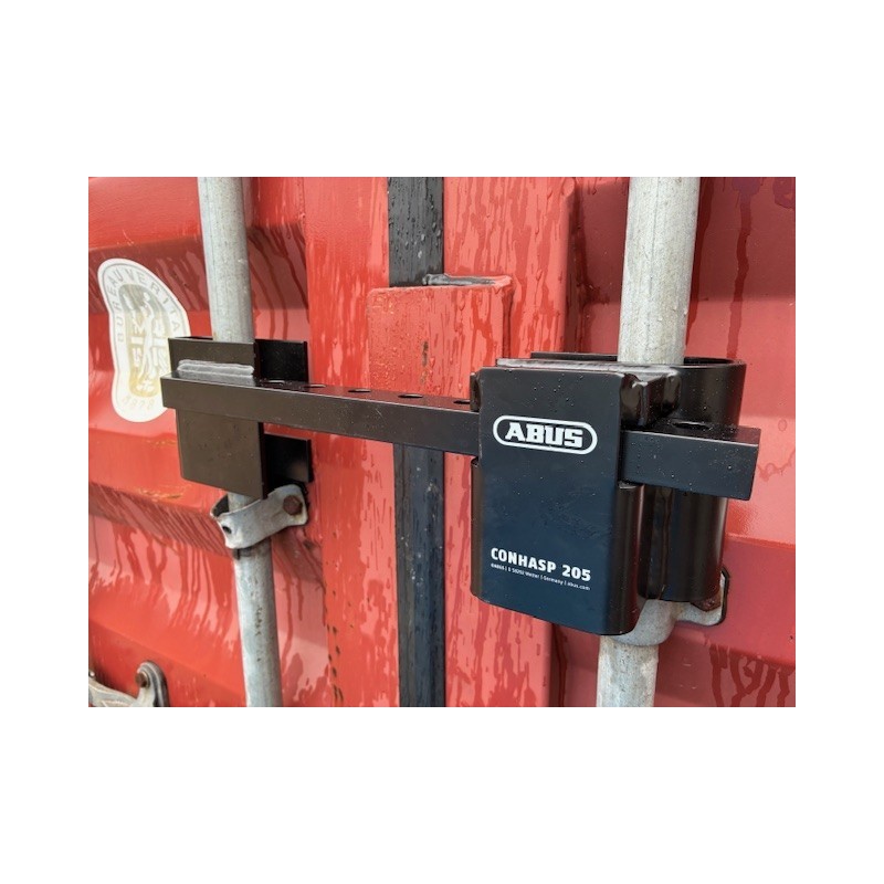 Barre ANTIVOL de container maritime CONHASP205 avec cadenas haute sécurité GRANIT 3755