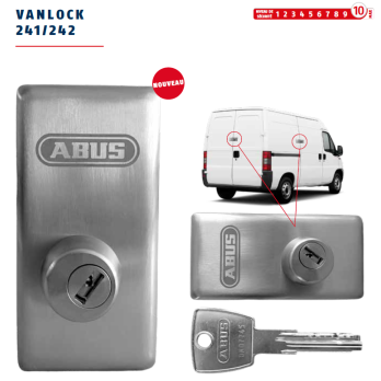 Antivol de VL fourgon camionnette ABUS VANLOCK 241 242 latéral et arrière