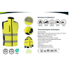 GILET Sans manches Haute visibilité JAUNE MULTIPOCHES GREMIA BODYWARMER