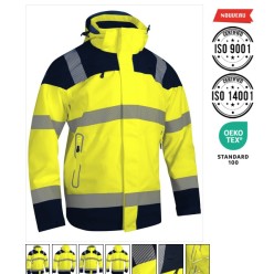 PARKA  Haute visibilité JAUNE MULTIPOCHES PREMIA