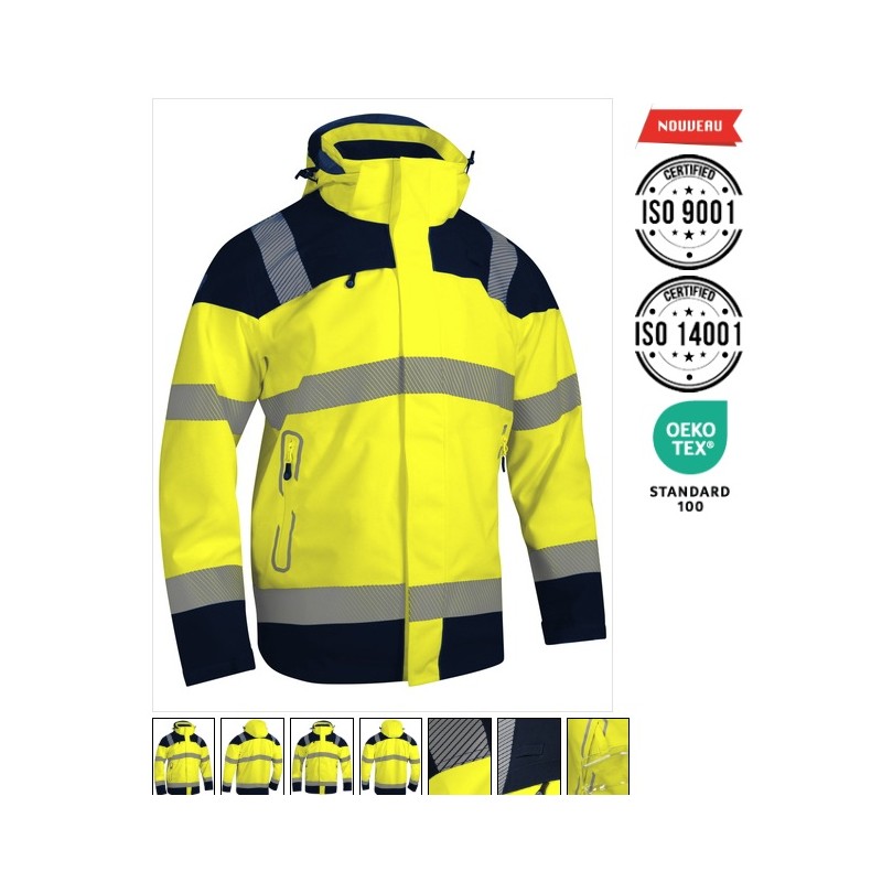 PARKA Haute visibilité JAUNE MULTIPOCHES PREMIA PARKA Haute visibilité JAUNE MULTIPOCHES PREMIA
