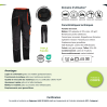 PANTALON DE TRAVAIL 245 GRAMMES PRAGUO léger et confortable