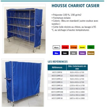HOUSSE DE PROTECTION EXTERIEURE POUR CHARIOTS CASIERS LINGE