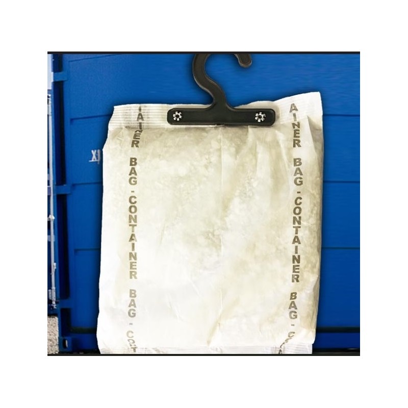 Sachet Absorbeur d'humidité 500 GRAMMES crochet ARGILE CHLORURE DE CALCIUM POUR CONTAINER MARITIME  absorbant anti humidité