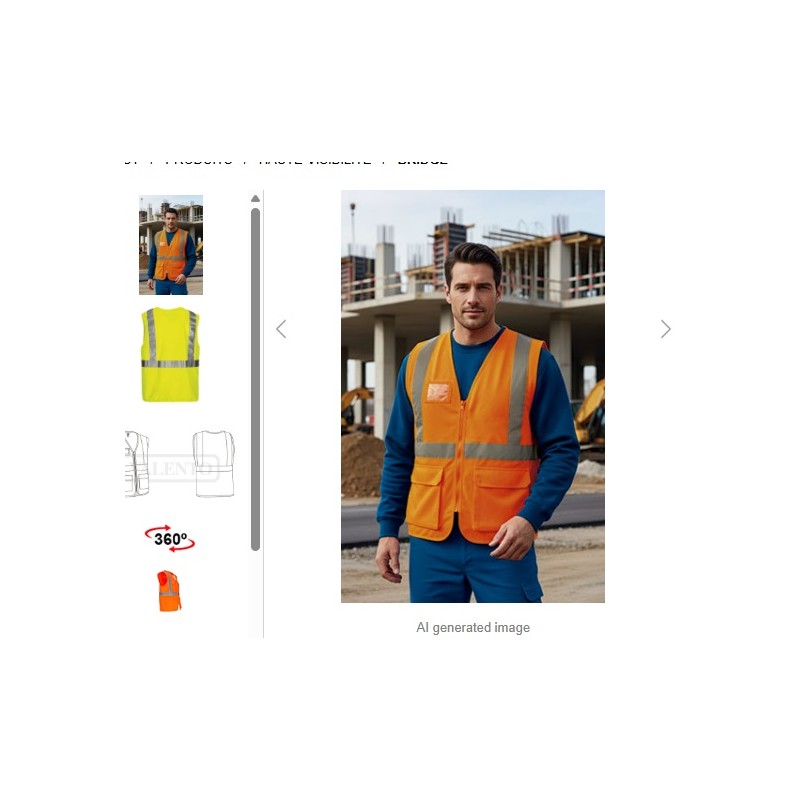 Gilet de travail léger haute visibilité BRIDGE POCHE BADGE Gilet de travail léger haute visibilité BRIDGE POCHE BADGE