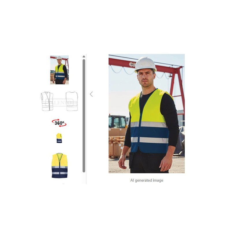 Gilet de travail haute visibilité léger JAUNE ou Orange PALMER FERMETURE ZIP Gilet de travail haute visibilité léger JAUNE ou Orange PALMER FERMETURE ZIP