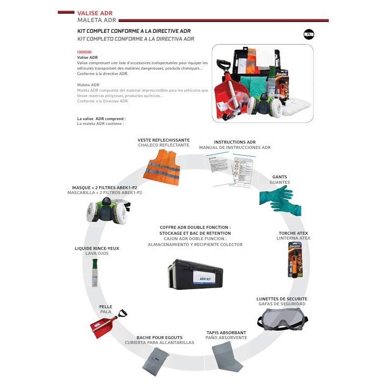KIT COMPLET Valise ADR ATEX KIT COMPLET Valise ADR ATEX