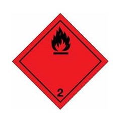 étiquette autocollante Symbole de danger 250 x 250 adhésif N° 2.1 N