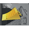 Cale de roue PL plastique Jaune 470x230x200 mm avec poignée