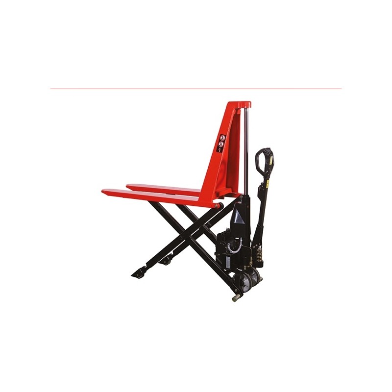 Transpalette haute levée électrique avec stabilisateurs 1500 kg HB1556EN hauteur 725 mm