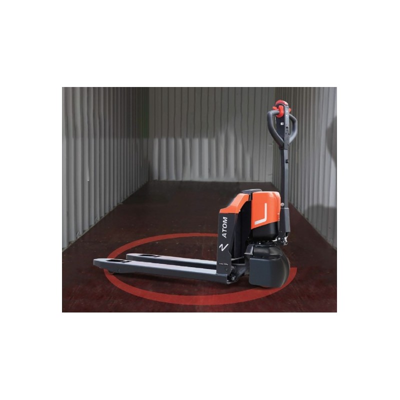 Transpalette electrique accompagnant 1T5 compact ATOM Batterie lithium norme EN62619 BMS