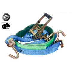 Sangle pour le transport d'automobiles LOHR 3 crochets tournants fourreau 5M
