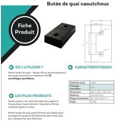 butées de quai caoutchouc accostage camion à quais logistique
