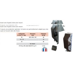 Paire de butoirs de quai camion à ressorts 600x200x160 mm bas