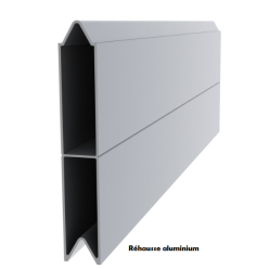 Profil de Réhausse de camion aluminium 6600 mm hauteur 140 mm