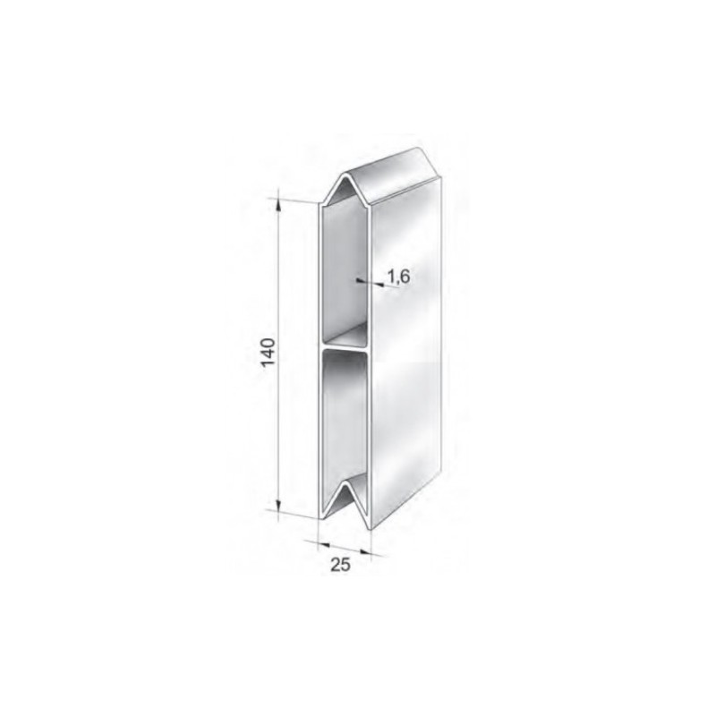 Profil de Réhausse de camion aluminium 6600 mm hauteur 140 mm Profil de Réhausse de camion aluminium 6600 mm hauteur 140 mm