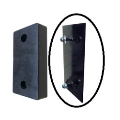 Platines de fixation pour paire de butoirs de quai camion en caoutchouc 250x500x100 mm