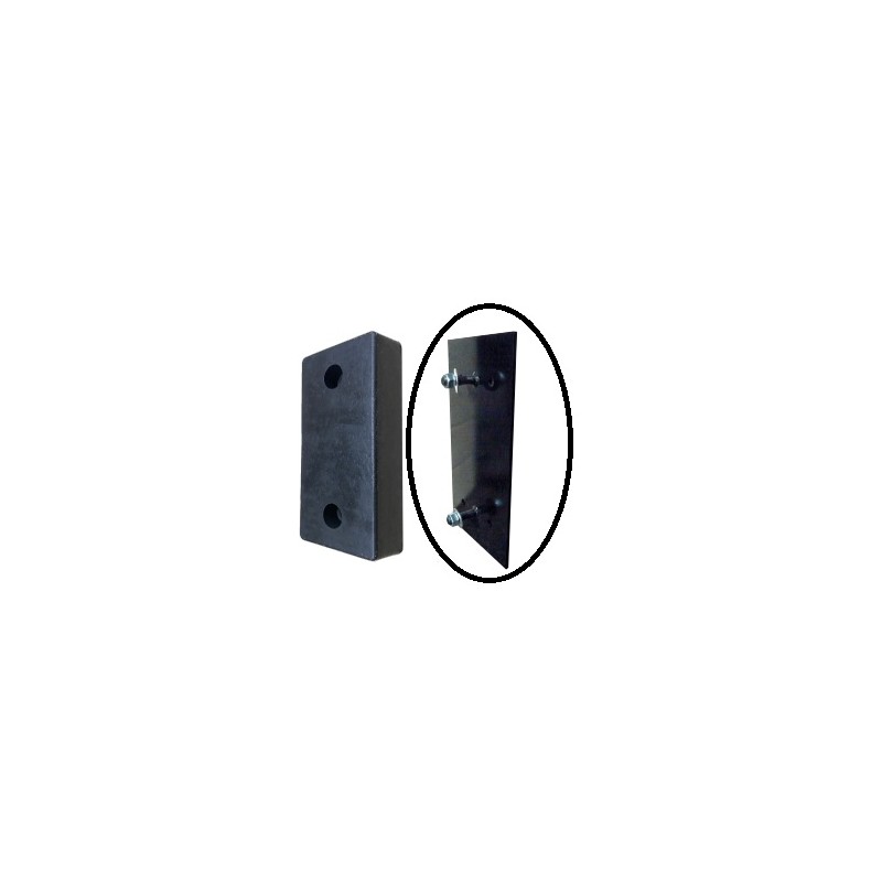 Platines de fixation pour paire de butoirs de quai camion en caoutchouc 250x500x100 mm