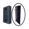 Platines de fixation pour paire de butoirs de quai camion en caoutchouc 250x500x100 mm