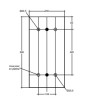 Platines de fixation pour paire de butoirs de quai camion en caoutchouc 250x500x100 mm