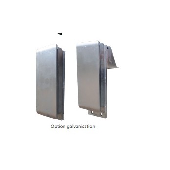 PAIRE DE BUTOIRS FIXES HAUT ACIER galva 550x220x103 mm