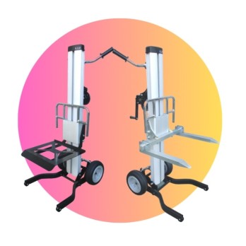 CHARIOT LEVE CHARGES PLIANT EMBARQUE CAMION CHANTIERS DIABLE A FOURCHES OU PLATEAU