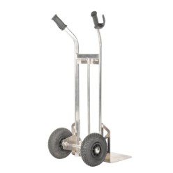 Diable de manutention en aluminium charge 200kg avec Roues increvables